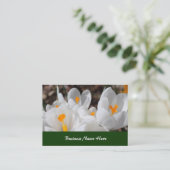 Carte De Visite fleurs blanches de printemps (Debout devant)