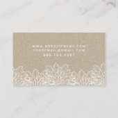 Carte De Visite Fleurs blanches florales élégantes (Dos)