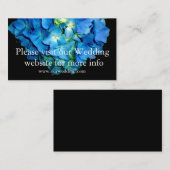Carte De Visite Fleurs bleues bleues bleu Hydrangea roses (Devant / Derrière)
