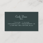 Carte De Visite Fleurs bleues en gris vase (Dos)