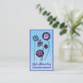 Carte De Visite Fleurs bleues et violettes ❊ Fleurs domestiques et (Debout devant)