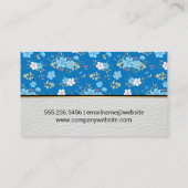 Carte De Visite Fleurs Bleues Sauvages (Dos)