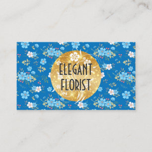 Carte De Visite Fleurs Bleues Sauvages