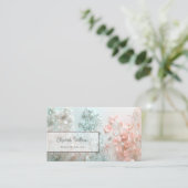 Carte De Visite Fleurs Bohème Pastel 3D (Debout devant)