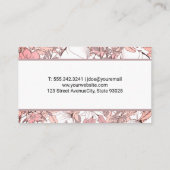 Carte De Visite Fleurs botaniques (Dos)