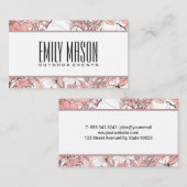 Carte De Visite Fleurs botaniques (Devant / Derrière)