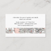 Carte De Visite Fleurs botaniques | Photo Icône de la caméra (Dos)