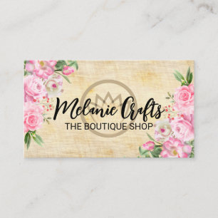 Carte De Visite Fleurs   Boutique style Arrière - plan