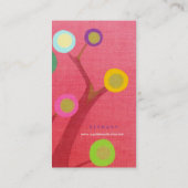Carte de visite Fleurs Branches Rose (Dos)