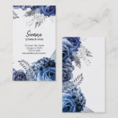 Carte De Visite Fleurs Chic Glam Modernes (Devant / Derrière)