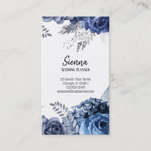Carte De Visite Fleurs Chic Glam Modernes (Devant)