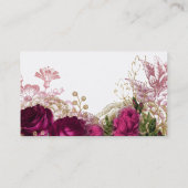 Carte De Visite Fleurs Chic Glam Modernes (Dos)