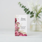 Carte De Visite Fleurs Chic Glam Modernes (Debout devant)