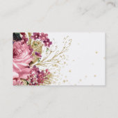 Carte De Visite Fleurs Chic Glam Modernes (Dos)
