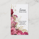 Carte De Visite Fleurs Chic Glam Modernes (Devant)