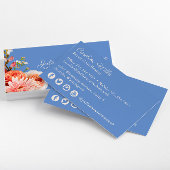 Carte De Visite Fleurs chic rose et bracelet sur pervent