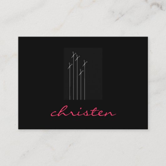 Carte De Visite fleurs ciseaux (Devant)