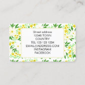 Carte de visite Fleurs colorées (Dos)
