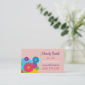 Carte De Visite Fleurs colorées (Debout devant)