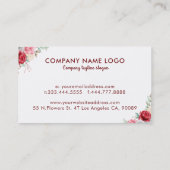 Carte De Visite Fleurs colorées accents d'angle (Dos)