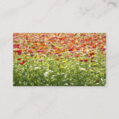 Carte De Visite Fleurs colorées de printemps (Devant)