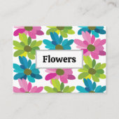 Carte De Visite Fleurs colorées Fleurs (Devant)