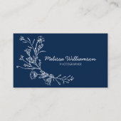 Carte De Visite Fleurs Cueillettes Minimalistes (Devant)