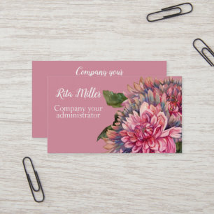 Carte De Visite fleurs dahlias