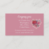 Carte De Visite fleurs dahlias (Dos)