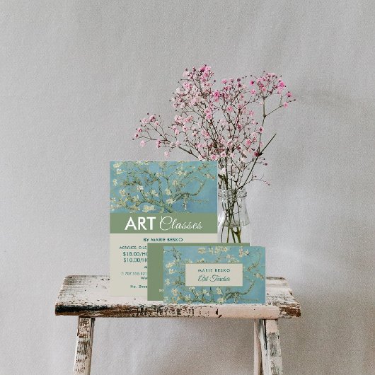 Carte De Visite Fleurs D'Amandes Par Vincent Van Gogh, Professeur 
