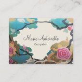 Carte De Visite Fleurs dans des OPTIONS des aquarelles (Devant)