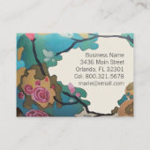 Carte De Visite Fleurs dans des OPTIONS des aquarelles (Dos)