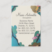 Carte De Visite Fleurs dans des OPTIONS des aquarelles (Dos)