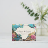 Carte De Visite Fleurs dans des OPTIONS des aquarelles (Debout devant)