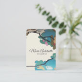 Carte De Visite Fleurs dans les aquarelles PAPIER et les OPTIONS (Debout devant)