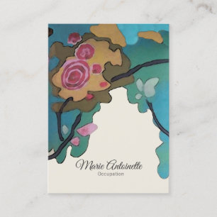 Carte De Visite Fleurs dans les aquarelles PAPIER et les OPTIONS