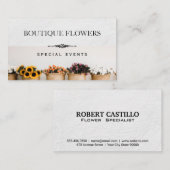 Carte De Visite Fleurs dans les pots (Devant / Derrière)