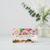 Carte De Visite Fleurs dans les pots | Beau Rose (Debout devant)