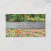 Carte De Visite Fleurs dans un jardin (Dos)