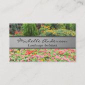 Carte De Visite Fleurs dans un jardin (Devant)