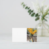 Carte De Visite Fleurs dans Vase (Debout devant)