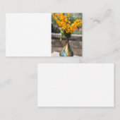Carte De Visite Fleurs dans Vase (Devant / Derrière)