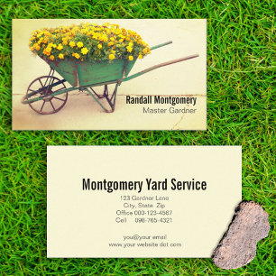 Carte De Visite Fleurs Dans Vintage Jardin À Fil À Feu Occupation