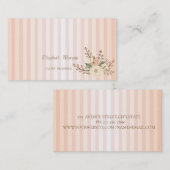 Carte De Visite Fleurs d'aquarelle professionnelles modernes (Devant / Derrière)