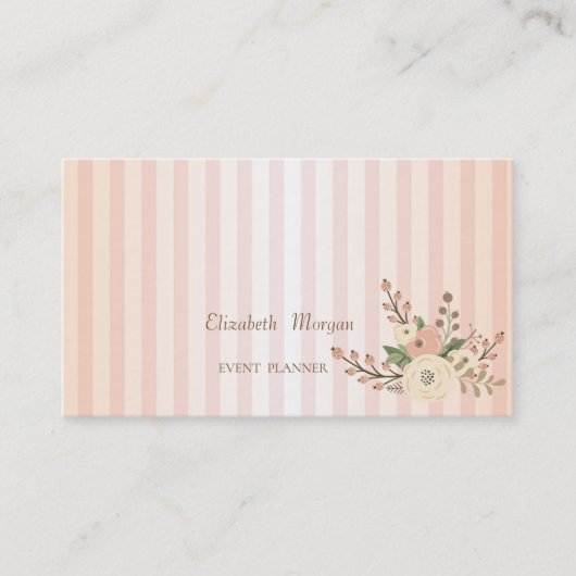 Carte De Visite Fleurs d'aquarelle professionnelles modernes (Devant)