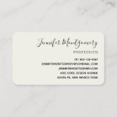 Carte De Visite Fleurs d'aquarelle rose sur bandes (Dos)