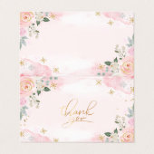 Carte De Visite Fleurs d'aquarelle Snowflakes Merci (Extérieur déplié)