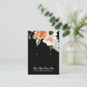 Carte De Visite Fleurs d'aquarelle sombres et impressionnantes (Debout devant)