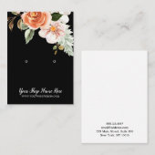 Carte De Visite Fleurs d'aquarelle sombres et impressionnantes (Devant / Derrière)