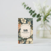 Carte De Visite Fleurs d'aquarelle vintage Professionnel (Debout devant)